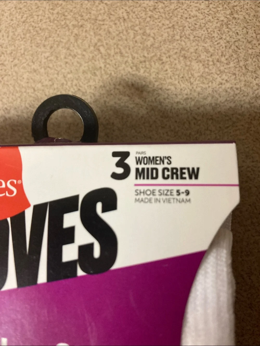 Hanes White Seamless Stretch Mid Crew Athletic Socks - 3 Pack